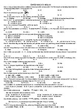 Đề cương ôn tập học kỳ 1 môn Hóa học Lớp 10